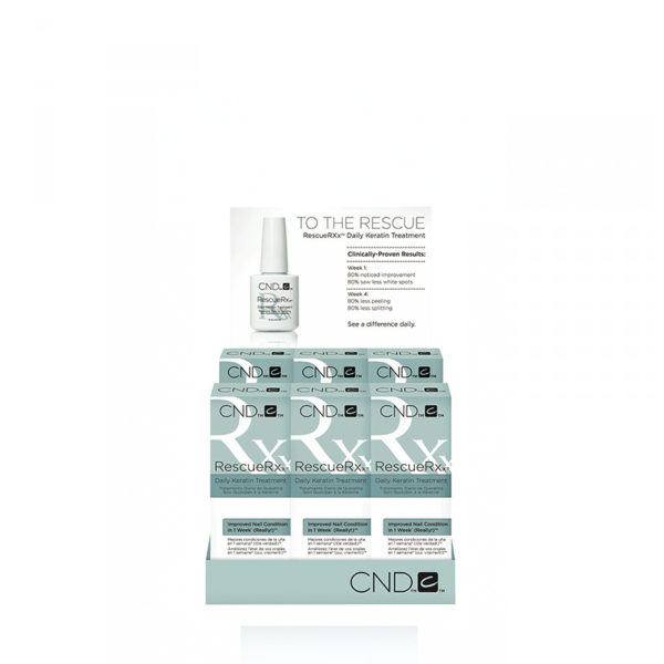 CND - RescueRXx - Daily Keratin Treatment - Restaure les ongles - Display 6 X 15ml