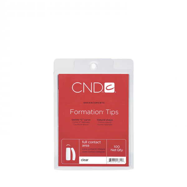 CND - NAIL SYSTEM TIPS - FORMATION CLEAR - PACK 100