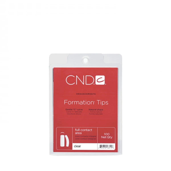 CND - NAIL SYSTEM TIPS - FORMATION CLEAR - PACK 100