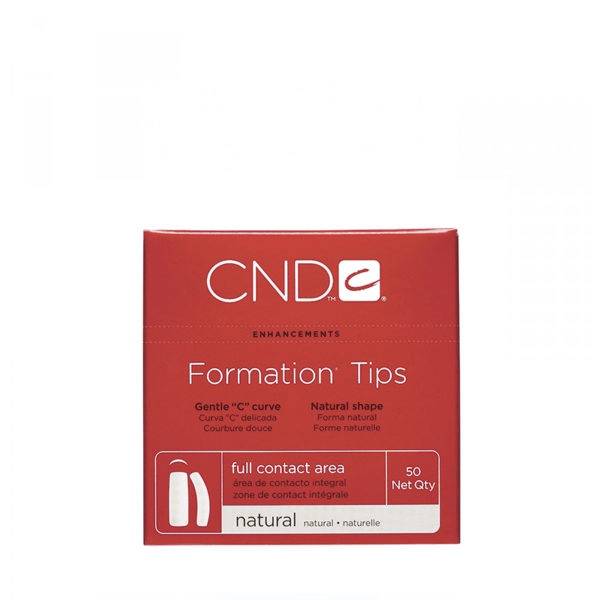 CND - NAIL SYSTEM TIPS - FORMATION NATUREL - PACK 50