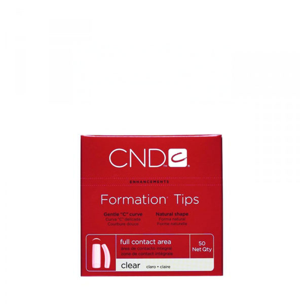CND - NAIL SYSTEM TIPS - FORMATION CLEAR - PACK 50