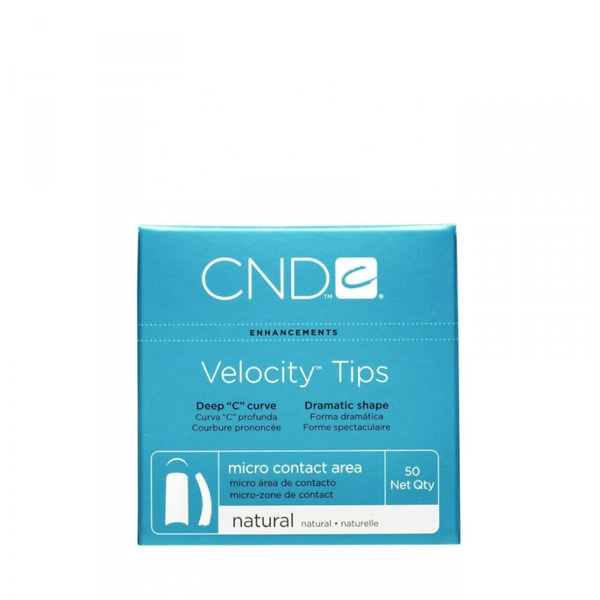 CND - NAIL SYSTEM TIPS - VELOCITY NATUREL - PACK 50