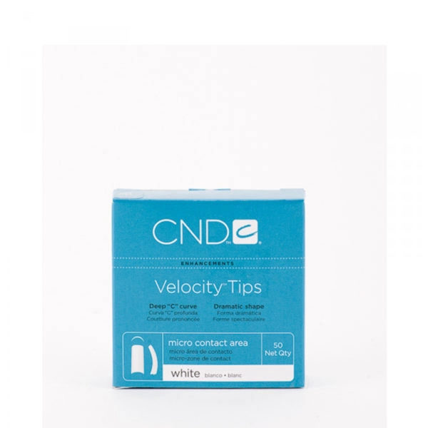 CND - NAIL SYSTEM TIPS - VELOCITY WHITE - PACK 50