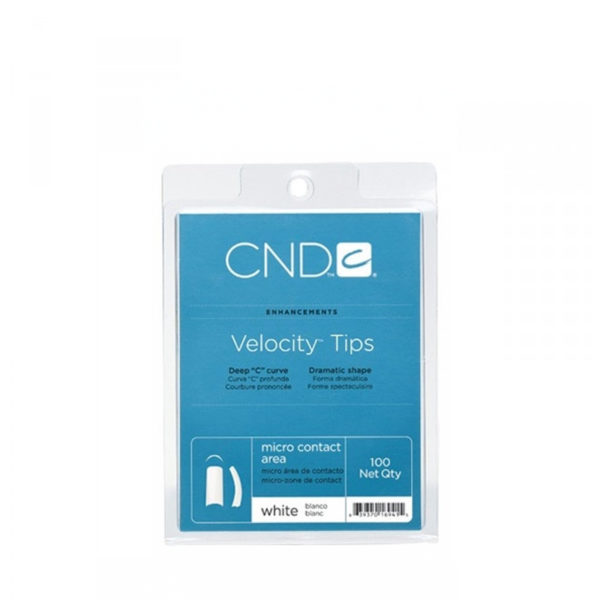 CND - NAIL SYSTEM TIPS - VELOCITY WHITE - PACK 100