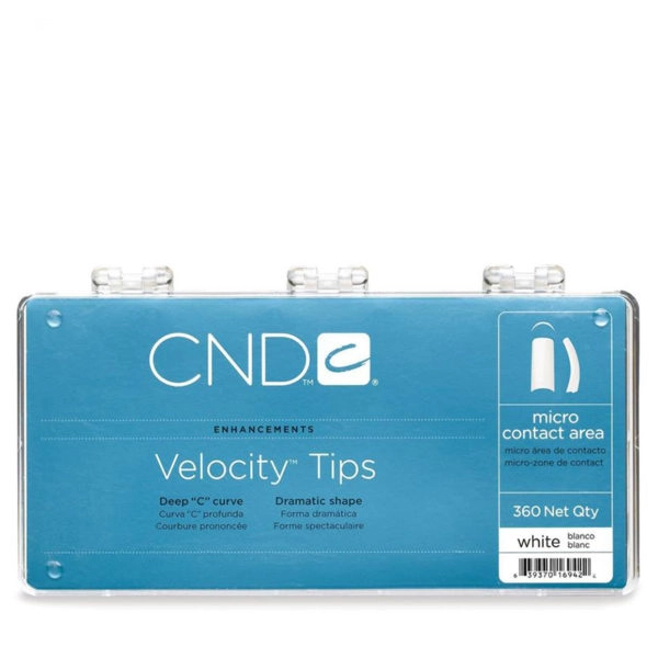 CND - NAIL SYSTEM TIPS - VELOCITY WHITE - PACK 360