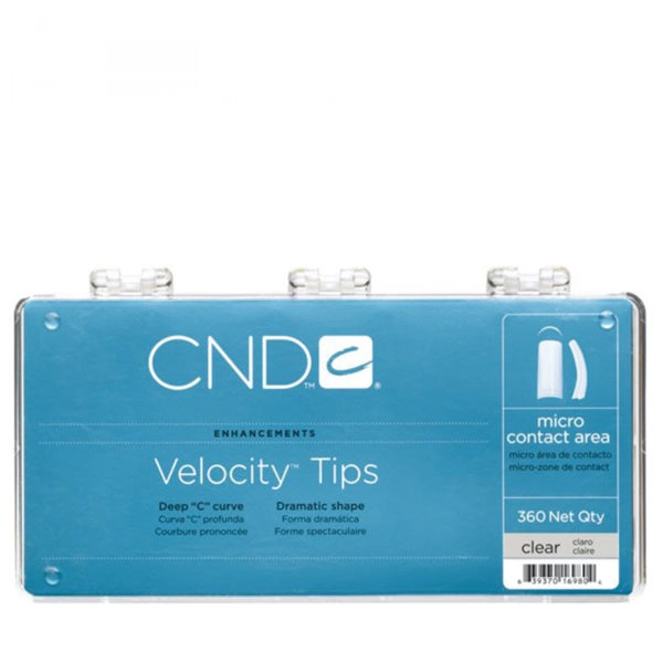 CND - NAIL SYSTEM TIPS - VELOCITY CLEAR - PACK 360