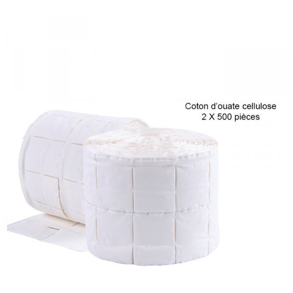 COTON OUATE EN CELLULOSE - 2 X 500 - NON PELUCHEUX - 40 x 50 MM