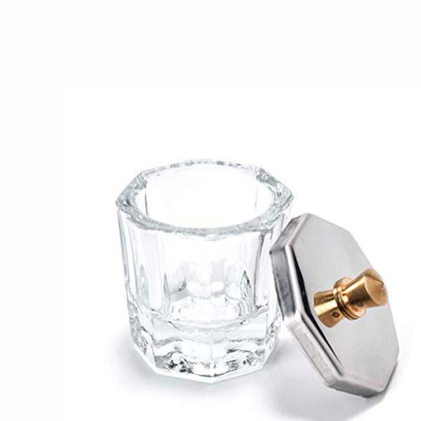 ACCESSOIRE - MANUCURE - COUVERCLE EN METAL - VERRE DE MODELAGE