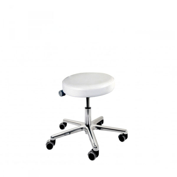 TABOURET SANS DOSSIER - BENTLON - BRONZE - BLANC