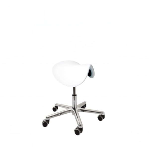 TABOURET ERGONOMIC - BENTLON - SELLE A CHEVAL - BLANC