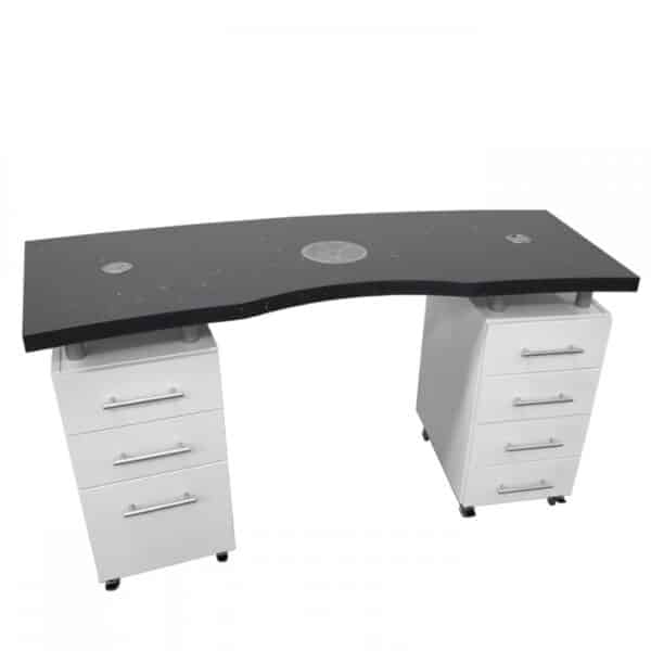 TABLE DE MANUCURE - ROMA EDELWEIS MATT - DOUBLE COMMODE