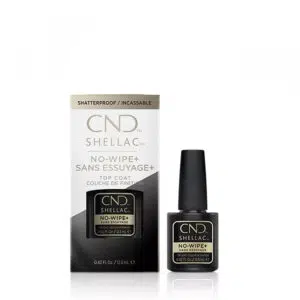 CND Shellac couche de finition, protection UV TOP COAT NO WIPE 15 ML - Image 2