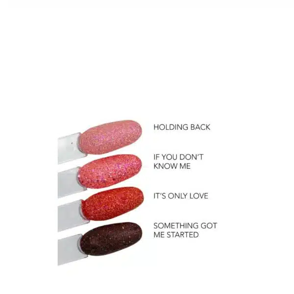 ABSTRACT BRUSH N' COLOR - COLLECTION SIMPLY RED GLITTER - LOT DE 4 - 15ML