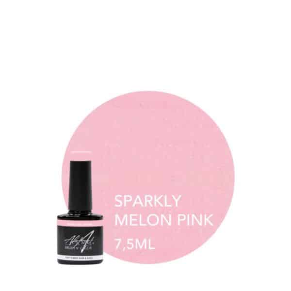 ABSTRACT - RUBBER BASE & BUILD - SPARKLY MELON PINK - 7,5ML