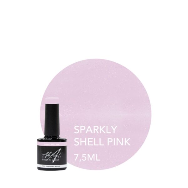ABSTRACT - RUBBER BASE & BUILD - SPARKLY SHELL PINK - 7,5ML