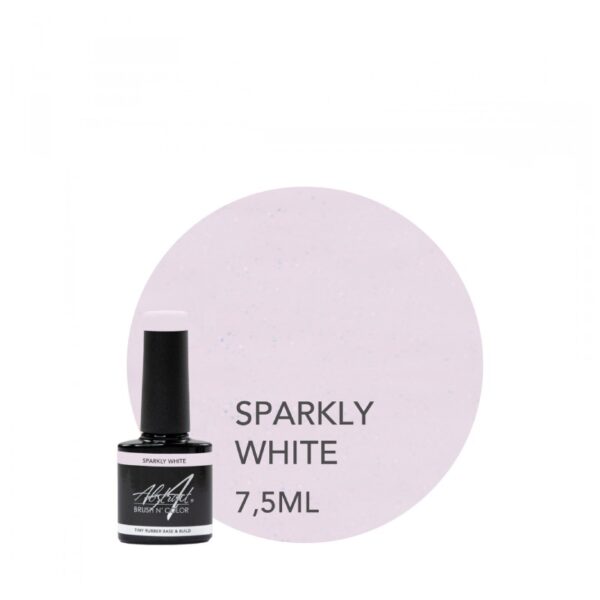 ABSTRACT - RUBBER BASE & BUILD - SPARKLY WHITE - 7,5ML